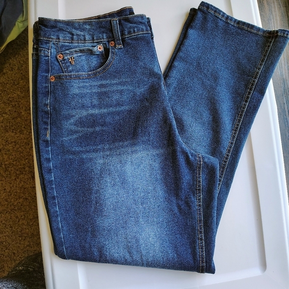 Frye women's high-rise tapered hem stretch jeans, Denim sz 10/30 oversized. - Picture 5 of 17